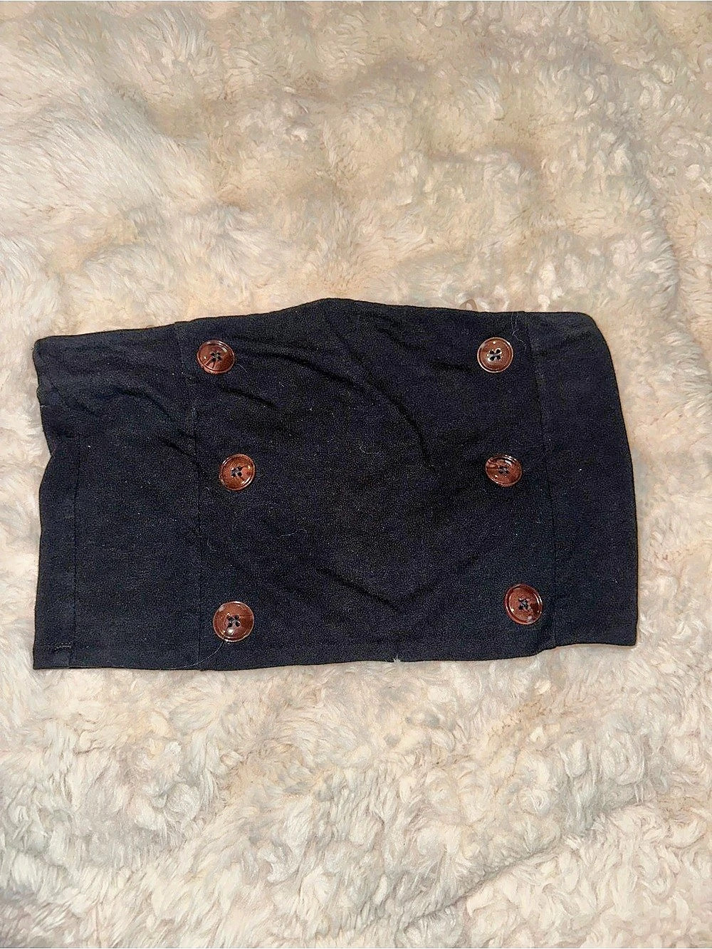 Heart & Hips Black Button bandeau top